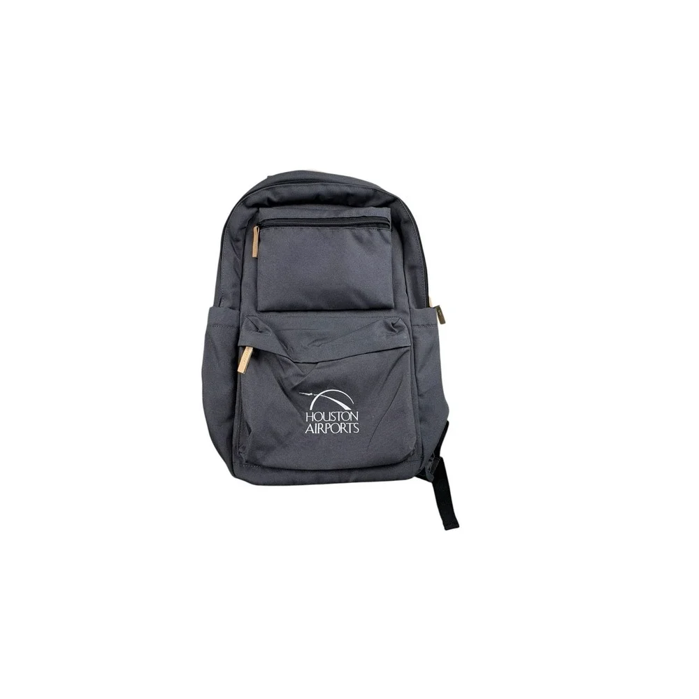 Houston Airports Backpack & Lunch Bag Set Gray Travel Laptop Work Bag